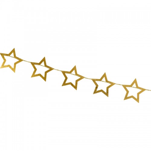 Grinalda Estrelas Dourado